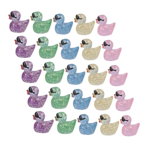 DIKACA 50Stücke Mini Leuchtende Harzente Figuren Für Mikrolandschaft Puppenhaus Und Aquarium Dekoration Farbvielfalt DIKACA 50Stücke Mini Leuchtende Harzente Figuren Für Mikrolandschaft Puppenhaus Und Aquarium Dekoration Farbvielfalt von DIKACA