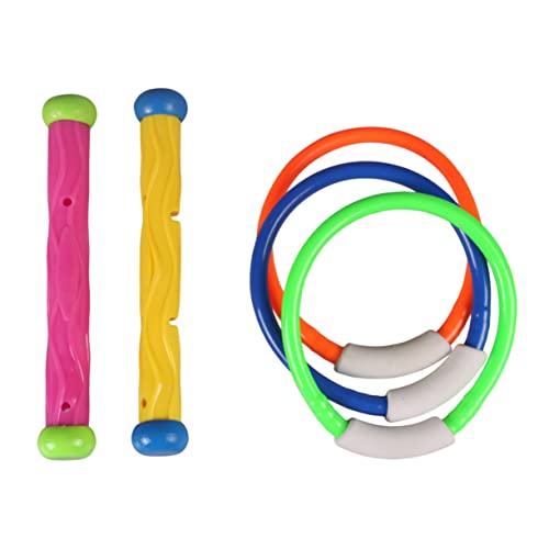 DIKACA 5er Set Bunte Tauchringe Und Taucherstäbe Wasserspielzeug Für Ideal Für Den Pool Und Sommeraktivitäten Fördert Das Tauchen Und Schwimmen Zufällige Farben Und Zahlen DIKACA 5er Set Bunte Tauchringe Und Taucherstäbe Wasserspielzeug Für Ideal Für Den Pool Und Sommeraktivitäten Fördert Das Tauchen Und Schwimmen Zufällige Farben Und Zahlen von DIKACA