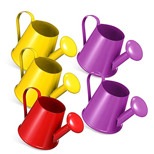 DIKACA 5er Set Gießkanne Aus Kleine Garten Gießkanne Für Lehrmittel Und Bunte Farben Ideal Für Blumenbewässerung Und Spiel Im Freien von DIKACA