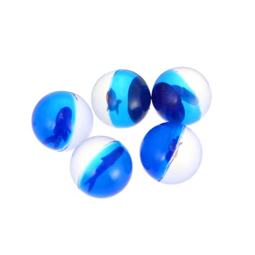 DIKACA 5st Transparenter Ball Springender Ball Aus Gummi Blue DIKACA 5st Transparenter Ball Springender Ball Aus Gummi Blue von DIKACA