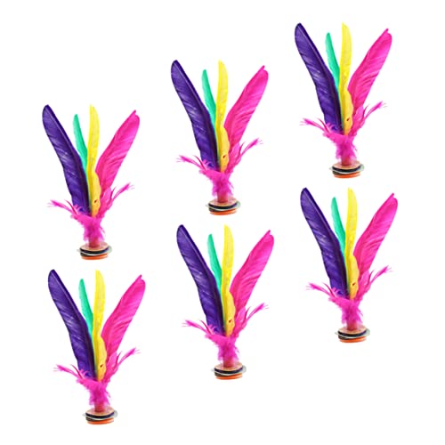 DIKACA 6 Stück Federball Federball Federbälle Badminton Federball treten für kinderspielzeug geschen + Federbälle Übungsspiel Gänsefedern DIKACA 6 Stück Federball Federball Federbälle Badminton Federball treten für kinderspielzeug geschen + Federbälle Übungsspiel Gänsefedern von DIKACA