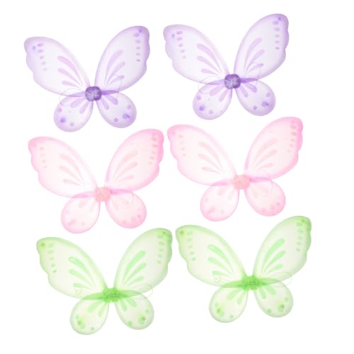 DIKACA 6 Stück Feen Cosplay Flügelkleid Schmetterlings Kinderflügel Mädchen Kostüm Für Feenflügel Cosplay Schmetterlinge Partyzubehör Schmetterlingsflügel Feen Partyzubehör DIKACA 6 Stück Feen Cosplay Flügelkleid Schmetterlings Kinderflügel Mädchen Kostüm Für Feenflügel Cosplay Schmetterlinge Partyzubehör Schmetterlingsflügel Feen Partyzubehör von DIKACA