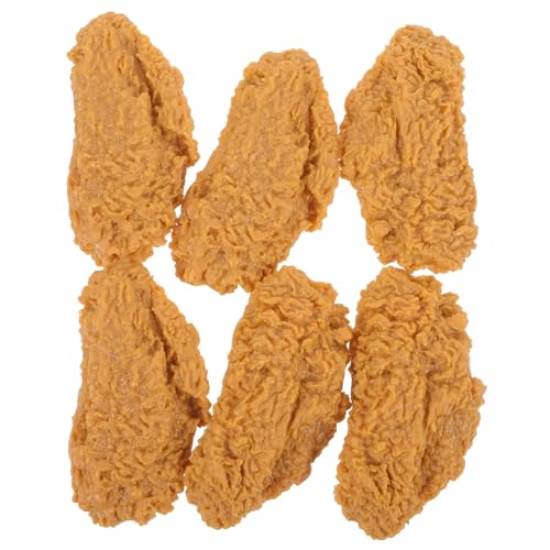 DIKACA 6 Stück Hühnerflügelmodellanhänger simulierte Hühnerflügel frittierte Hähnchenflügel Fälschung wohnungsdeko hausdeko frittiertes Essen künstliche frittierte Lebensmittel PVC DIKACA 6 Stück Hühnerflügelmodellanhänger simulierte Hühnerflügel frittierte Hähnchenflügel Fälschung wohnungsdeko hausdeko frittiertes Essen künstliche frittierte Lebensmittel PVC von DIKACA