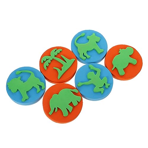 DIKACA 6 Stück Kleines Tierversiegel Prägung Dinosaurier Schaum tragen Namensstempel für Kleidung Pastell Stempel mit Pfotenabdruck Malstempel Kleinkind Stempel Eva DIKACA 6 Stück Kleines Tierversiegel Prägung Dinosaurier Schaum tragen Namensstempel für Kleidung Pastell Stempel mit Pfotenabdruck Malstempel Kleinkind Stempel Eva von DIKACA