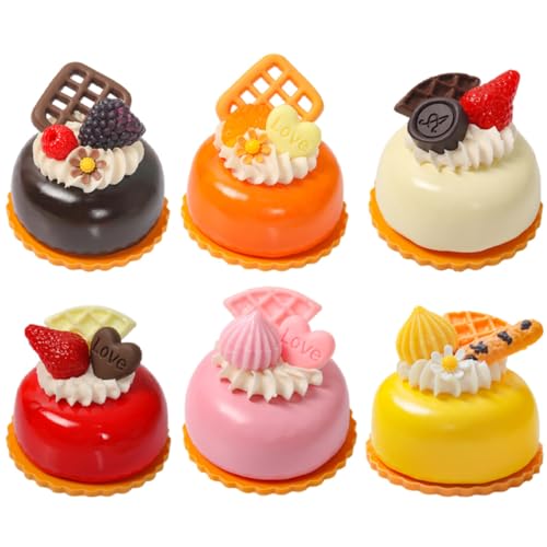 DIKACA 6 Stück Lebensechte Künstliche Kuchenmodelle Dekoration Heimdekoration Realistisches Kleines Kuchengeschäft Zubehör Tischkuchendekor Simulationskuchen Gefälschter Kleiner DIKACA 6 Stück Lebensechte Künstliche Kuchenmodelle Dekoration Heimdekoration Realistisches Kleines Kuchengeschäft Zubehör Tischkuchendekor Simulationskuchen Gefälschter Kleiner von DIKACA