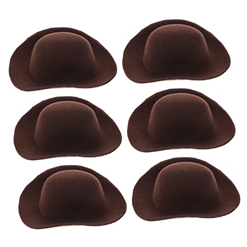 DIKACA 6 Stück Mini-Cowboyhut cowboyhut mini cowboyhut Dekoration für Puppen Cowboyhut für Zubehör für Puppenmützen Mini-Hut winzige Hausminiatur Stoff Light Brown DIKACA 6 Stück Mini-Cowboyhut cowboyhut mini cowboyhut Dekoration für Puppen Cowboyhut für Zubehör für Puppenmützen Mini-Hut winzige Hausminiatur Stoff Light Brown von DIKACA