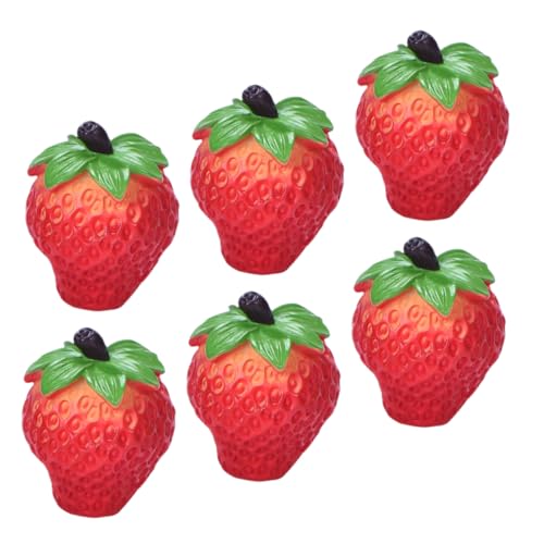 DIKACA 6 Stück Mini-kunsterdbeere Erdbeerdekor Künstlich Erdbeer-Requisiten Erdbeeren Gefälschte Mini-Erdbeere Mini-fruchtmodell Miniatur-erdbeermodelle Mini-Simulation Erdbeere Harz Rot DIKACA 6 Stück Mini-kunsterdbeere Erdbeerdekor Künstlich Erdbeer-Requisiten Erdbeeren Gefälschte Mini-Erdbeere Mini-fruchtmodell Miniatur-erdbeermodelle Mini-Simulation Erdbeere Harz Rot von DIKACA