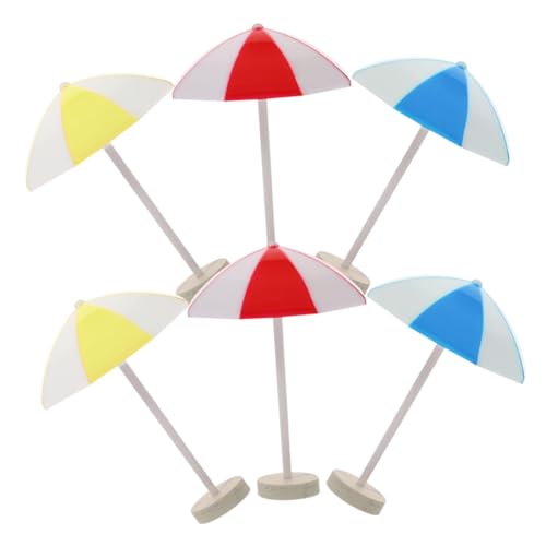 DIKACA 6 Stück Miniatur- - Figuren Puppe tragbar Dekorationen für kinderspielzeug Mikro-Strand-Layout-Szenendekor Mini-Strandschirme hölzern DIKACA 6 Stück Miniatur- - Figuren Puppe tragbar Dekorationen für kinderspielzeug Mikro-Strand-Layout-Szenendekor Mini-Strandschirme hölzern von DIKACA