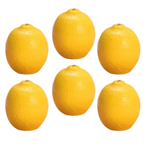 DIKACA 6 Stück Miniatur-Zitronenmodelle Gelbe dekoratives künstliches Obst klein künstliche Zitronen hühner Mini-Simulation Zitrone Mini-Kunst-Zitronen- Harz Yellow DIKACA 6 Stück Miniatur-Zitronenmodelle Gelbe dekoratives künstliches Obst klein künstliche Zitronen hühner Mini-Simulation Zitrone Mini-Kunst-Zitronen- Harz Yellow von DIKACA