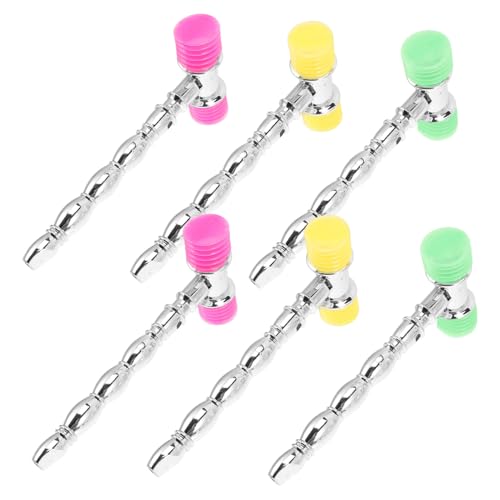 DIKACA 6 Stück Party-Jubelspielzeug Party kinderparty partydeko Einschulung Hammer Hammer Kinderhämmer Kinderhammer Partyhammer Plastik Silver von DIKACA