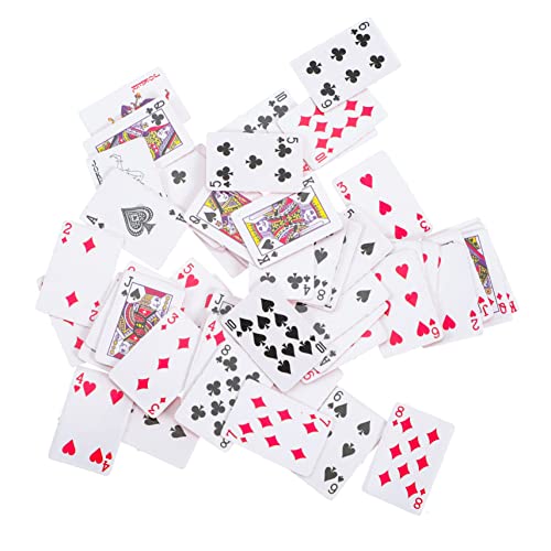 DIKACA 6 Stück Pokerspielzeug Kinderspielzeug Spielkartenset Mini-Spielkarten für Puppenhaus Mini-Spielkarten-Ornamente Vorschulspielzeug Zubehör für Miniaturszenen Papier von DIKACA