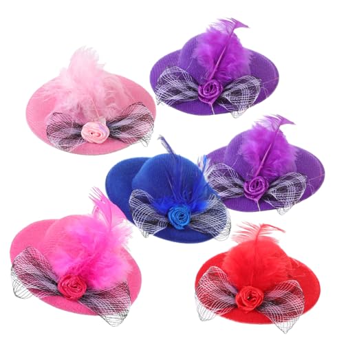 DIKACA 6 Stück Puppe Verkleiden Hut Mini Klein Puppenkleid Styling Winzig Mädchen Hut Party Fälschung Für Hoch Zubehör Stoff DIKACA 6 Stück Puppe Verkleiden Hut Mini Klein Puppenkleid Styling Winzig Mädchen Hut Party Fälschung Für Hoch Zubehör Stoff von DIKACA