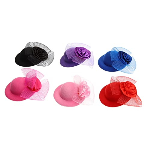 DIKACA 6 Stück Puppe Verkleiden Hut Minihüte Zum Basteln Fascinator-Hut Mini-Hut Teeparty-Dekorationen Tea Party Hatset Dekorationshut Ausgefallene Hüte Miniaturhüte Stoff DIKACA 6 Stück Puppe Verkleiden Hut Minihüte Zum Basteln Fascinator-Hut Mini-Hut Teeparty-Dekorationen Tea Party Hatset Dekorationshut Ausgefallene Hüte Miniaturhüte Stoff von DIKACA