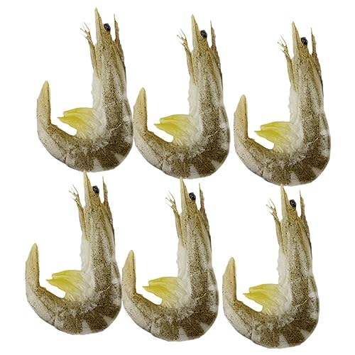 DIKACA 6 Stück Simulationsgarnelenmodell deko realistische gefälschte Garnelen gefälschtes Lebensmittelmodell gefälschte Essensfoto-Requisiten simuliertes Essen künstliche Garnelen PVC DIKACA 6 Stück Simulationsgarnelenmodell deko realistische gefälschte Garnelen gefälschtes Lebensmittelmodell gefälschte Essensfoto-Requisiten simuliertes Essen künstliche Garnelen PVC von DIKACA