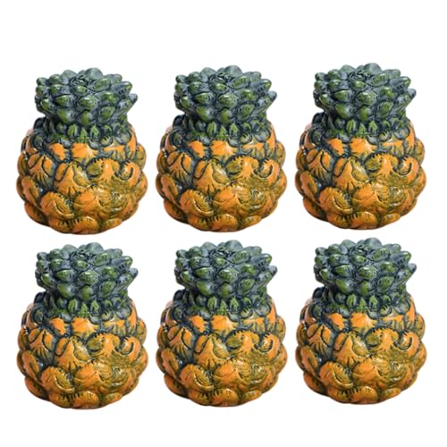 DIKACA 6 Stück Simulierte Ananasspielzeug Obst wohnungsdeko hausdeko Simulation Toy bastelzeug ananasschneider Vitrinen-Display-Modell Künstliche Früchte Mini-Ananas- Harz Green DIKACA 6 Stück Simulierte Ananasspielzeug Obst wohnungsdeko hausdeko Simulation Toy bastelzeug ananasschneider Vitrinen-Display-Modell Künstliche Früchte Mini-Ananas- Harz Green von DIKACA