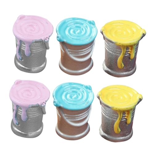 DIKACA 6 Stück Simulierter Farbeimer Winzige Mini Puppenhausmodelle Kleines Hauszubehör Farbeimerform Landschaftslayout Requisite Mikrolandschaftsverzierungen Kleines DIKACA 6 Stück Simulierter Farbeimer Winzige Mini Puppenhausmodelle Kleines Hauszubehör Farbeimerform Landschaftslayout Requisite Mikrolandschaftsverzierungen Kleines von DIKACA