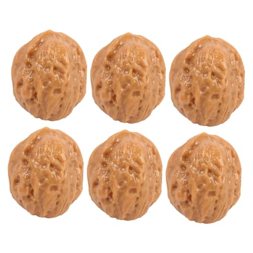 DIKACA 6 Stück Walnussmodell Künstliche Wohndekorationen Basteln Sie Künstliche Nüsse Muttern-modellanzeige Gefälschte Nüsse Nussdekorationen Für Zu Hause Party-Food-Modell PVC DIKACA 6 Stück Walnussmodell Künstliche Wohndekorationen Basteln Sie Künstliche Nüsse Muttern-modellanzeige Gefälschte Nüsse Nussdekorationen Für Zu Hause Party-Food-Modell PVC von DIKACA
