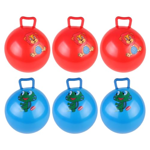 DIKACA 6St Schläger handhaben Flexibles Sitzen aufblasbares Spielzeug Kinderspielzeug Spielzeuge Hüpfball Kugelkugel für Kinder Platz Spielzeugball Puzzle-Ball Hüpfender Ball Kinderball von DIKACA