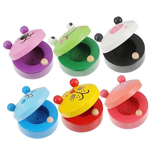 DIKACA 6 Teiliges Holzspielzeug Set Lustige Cartoon Orff Instrumente Für Musikalische Erziehung Pädagogisches Kastagnetten Für Kleinkinder 3 7 Jahre DIKACA 6 Teiliges Holzspielzeug Set Lustige Cartoon Orff Instrumente Für Musikalische Erziehung Pädagogisches Kastagnetten Für Kleinkinder 3 7 Jahre von DIKACA