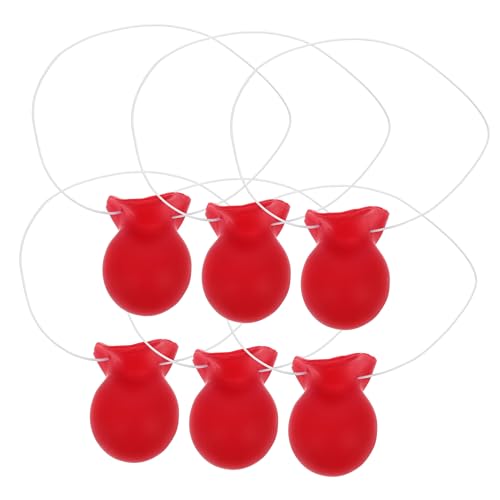 DIKACA 6St Clownsnase Zubehör Perücken ET-Maske Cosplay-Clown-Nase Stift Mann Fasching verkleidung faschingskostüme Clownnase für Bühnenauftritt Partygeschenk Zirkus verkleiden Gummi rot von DIKACA