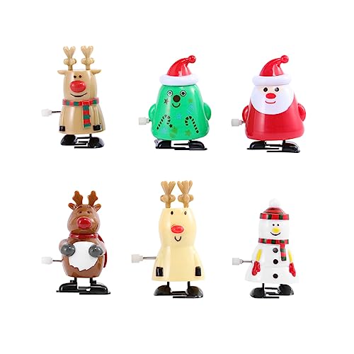 DIKACA 6St Spielzeug Penguin schnneemann Weihnachts Party Requisite für Weihnachtsfeiern Gefälligkeiten für Weihnachtsfeiern Haargummis Geschenke Weihnachten Uhrwerk kleines Geschenk Kind von DIKACA
