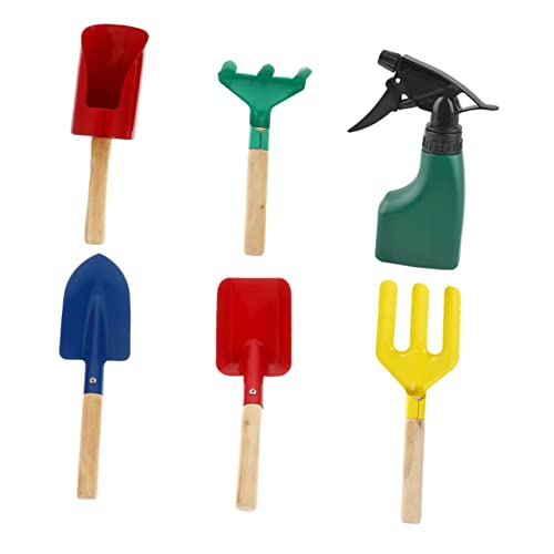 DIKACA 6st Pflanzwerkzeuge Für Kinder Gartengeräte Für Kinder Geschenk Für Outdoor-Spielzeug Kinder Kelle Gartenschaufel Für Kinder Kindersichere Rechenschaufel Mini Werkzeugsatz Metall von DIKACA