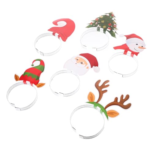 DIKACA Frohe Weihnachten Schneemann Hirsch Haarband Set 6pcs Weihnachtsparty Stirnband Bunte Cartoon Haarspangen Urlaub Party Zubehör DIKACA Frohe Weihnachten Schneemann Hirsch Haarband Set 6pcs Weihnachtsparty Stirnband Bunte Cartoon Haarspangen Urlaub Party Zubehör von DIKACA