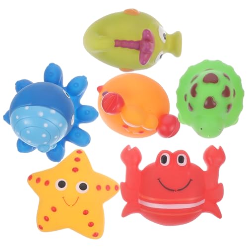 DIKACA 6Stücke Wasserspielzeug für Junge Mädchen Teiliges mit Cartoon Meeresbewohnern für Badewanne Badespielzeug Handentwicklung Sensorischen Erkundung DIKACA 6Stücke Wasserspielzeug für Junge Mädchen Teiliges mit Cartoon Meeresbewohnern für Badewanne Badespielzeug Handentwicklung Sensorischen Erkundung von DIKACA