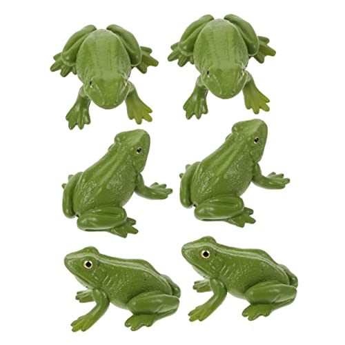DIKACA 6er Set Realistische Frosch Figuren Miniatur Frosch Modelle Aus Tiermodellspielzeug Für Dekoration Für Miniaturgarten Und Puppenhaus DIKACA 6er Set Realistische Frosch Figuren Miniatur Frosch Modelle Aus Tiermodellspielzeug Für Dekoration Für Miniaturgarten Und Puppenhaus von DIKACA