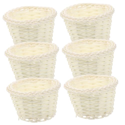 DIKACA 6pcs Mini House Picknickkorb Ornament Aufbewahrung Mini Korb Mikrokorb von DIKACA