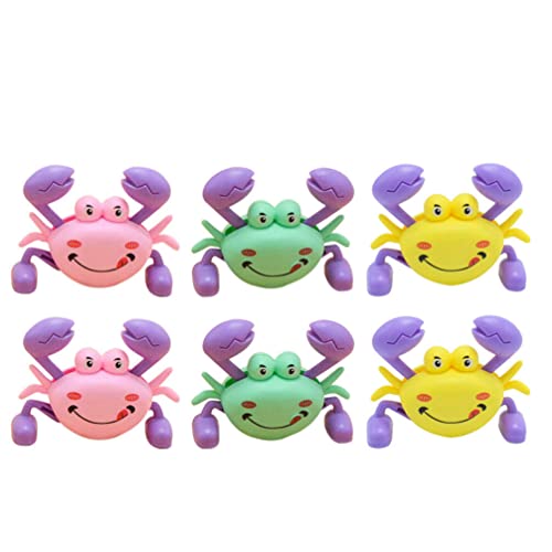 DIKACA 6St Krabbenspielzeug für Kinder Cartoon- kinderspielzeug interaktives Spielzeug Reptiliennebel Kunststoffwannen lustige Krabbenspielzeuge kleine Aufziehkrabben von DIKACA