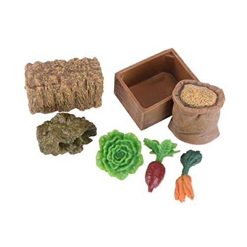 DIKACA Realistisches Sandtisch-Ornament Bauernhofbedarf Basteln Für Jungen Und Mädchen Stabiles PVC Bauernhofdekor Modellzubehör von DIKACA