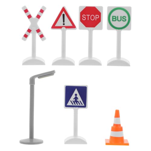 DIKACA 7 Teiliges Set Mit Verkehrsschildern Für Modelleisenbahnen Mini Elektrische Ampeln Und Straßenverkehrszeichen Aus Plastik Für Kreative Spielwelten Und Realistische Zug Szenarien DIKACA 7 Teiliges Set Mit Verkehrsschildern Für Modelleisenbahnen Mini Elektrische Ampeln Und Straßenverkehrszeichen Aus Plastik Für Kreative Spielwelten Und Realistische Zug Szenarien von DIKACA