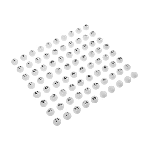 DIKACA 75Stücke Lotteriekugeln Für Partys Nummerierte Plastikbälle Für Lustige Verlosungen Und Spiele Bingo Und Andere Gewinnspiele von DIKACA