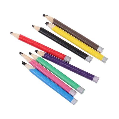 DIKACA 8 Stück Bleistift Ornamente Party farbig Bleistifte für kinderspielzeug kinderknallzeug Kleiner Buntstift Mini-Zeichnung liefert Holz Black von DIKACA