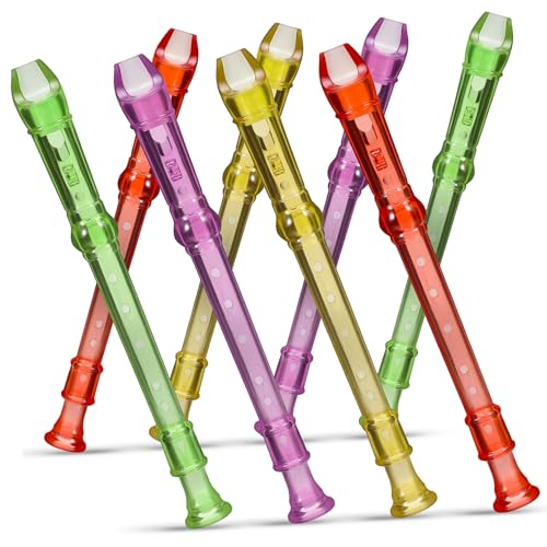 DIKACA 8 Stück Mini-Recorder für Blau 6-Loch-Klarinette Kinderflöte Mini- musikinstrumente Musical Instruments Anfänger Klarinette musikalische kleine Plastik von DIKACA