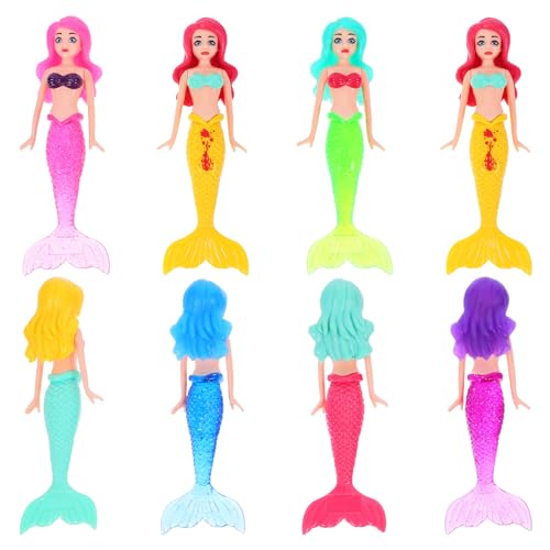 DIKACA 8 Stück Teiliges Meerjungfrauen Tauchspielzeug für Pool Lustige Kleine Meerjungfrauenmodelle aus Kunststoff für Schwimmübungen und Tauchspiele im Wasser Fördert die DIKACA 8 Stück Teiliges Meerjungfrauen Tauchspielzeug für Pool Lustige Kleine Meerjungfrauenmodelle aus Kunststoff für Schwimmübungen und Tauchspiele im Wasser Fördert die von DIKACA