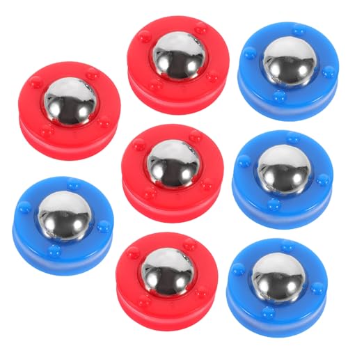 DIKACA 8 Stück Tisch-Shuffleboard Mini-Shuffleboard-Pucks Desktop WHO Fußball Pendeln tischfussballtisch Foosball tischkicker zubehör -Bälle Tischspiel rollende Perlen Gleitkugeln Stahl von DIKACA