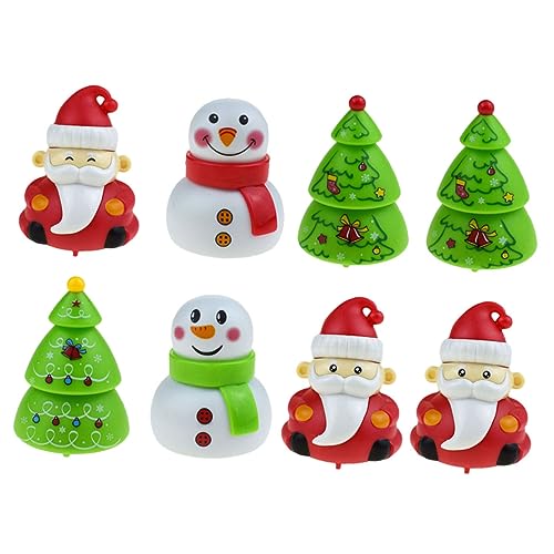 DIKACA 8 Stück Weihnachtsverzierung Weihnachtsschmuck Weihnachtsstrumpffüller Weihnachtskugeln Weihnachtsdeko-Puppen Weihnachtsgirlande Christbaumschmuck Weihnachtsdekoration Plastik von DIKACA
