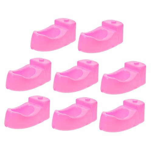 DIKACA 8-teiliges Puppenhaus-mini-toilettenzubehör-Set Töpfchensitz-Spielzeug Für Jungen Und Mädchen Realistisches Miniatur-badezimmerzubehör von DIKACA