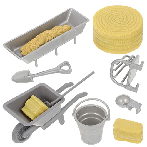 DIKACA 8 Teiliges Ranch Zubehör Puppenhaus Zubehör Kinderspielzeug Mini Mini Garten Und Landschaftsbau Requisiten Lustiger Bauernhof Modellbauernhof Landschaftsbau von DIKACA