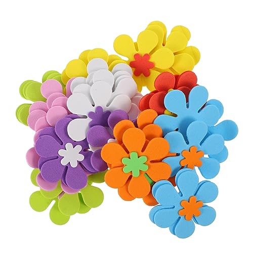DIKACA 81 Stück Schwamm Blume Bastelsets Für Aufkleber Mit Blumenformen Handwerk Kunst Machen Abziehbilder Handgefertigte Handwerksaufkleber Abziehbilder in Blumenform Eva von DIKACA