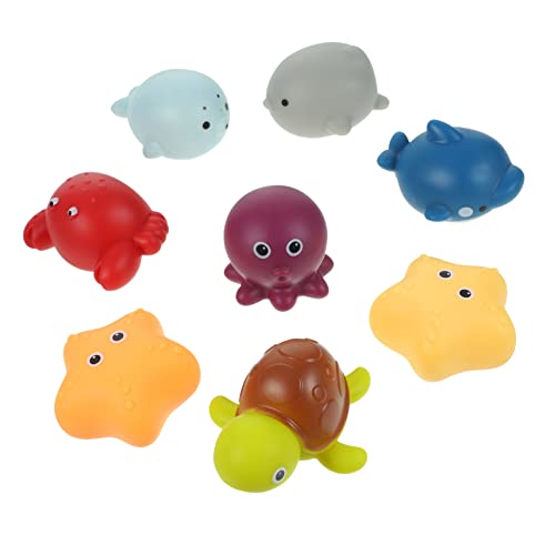 DIKACA 8St bevorzugen wasserspielzeug kinderwasserspielzeuge wasserbahn Water Toy Aqua Cartoon-Badespielzeug Dusche Kleine Badespielzeug Vinyl von DIKACA