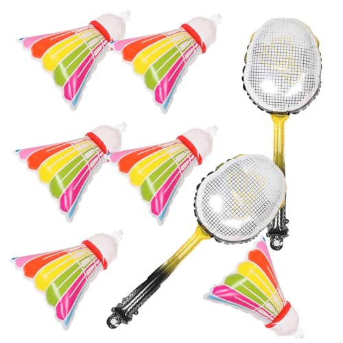 DIKACA 8Stücke Badminton Folienballons Aufblasbare Partydekoration für Badminton Geburtstagsfeiern Aluminiumfolie Luftballons mit Kleinen Federbällen und Schlägern DIKACA 8Stücke Badminton Folienballons Aufblasbare Partydekoration für Badminton Geburtstagsfeiern Aluminiumfolie Luftballons mit Kleinen Federbällen und Schlägern von DIKACA