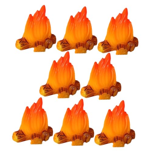 DIKACA 8Stücke Gefälschte Lagerfeuerdekoration Aus Harz Feuer Modell Für Puppenhaus Und Kreative Dekoration Realistische Feuermodelle Für Garten Oder Innendekoration DIKACA 8Stücke Gefälschte Lagerfeuerdekoration Aus Harz Feuer Modell Für Puppenhaus Und Kreative Dekoration Realistische Feuermodelle Für Garten Oder Innendekoration von DIKACA