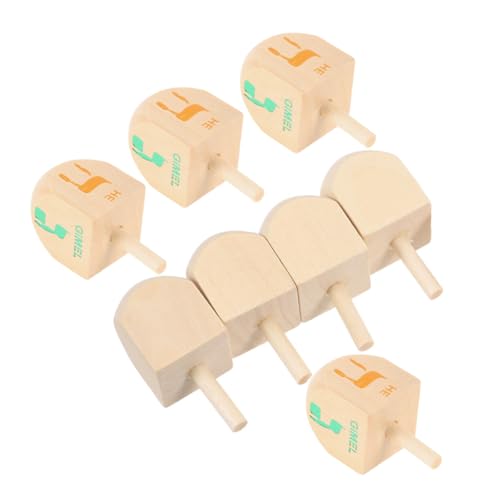 DIKACA 8Stücke Holz Für Chanukka Dreidel Mit Aufdruck Für Kreative Bastelideen Und Festliche Dekoration Partygeschenk von DIKACA