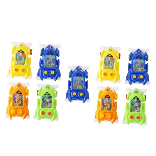 DIKACA 9 Stück Ferrule Wassermaschine Interaktives Spielspielzeug Wasserwurf Ringspiel wasserspielzeug kinderwasserspielzeuge Toy car Wasserring-Spielautomat Spielmaschine Plastik von DIKACA