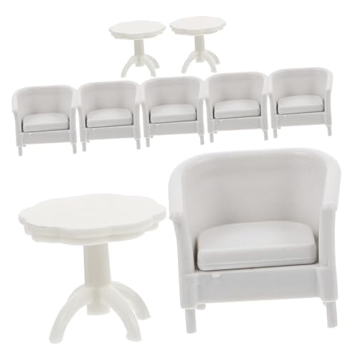 DIKACA 9 Teiliges Miniatur Tisch Und Stuhlmodell Aus Dekorative öbel Für Miniaturhäuser Und Dioramen Ideales Zubehör Für Puppenhäuser Und Architekturmodelle DIKACA 9 Teiliges Miniatur Tisch Und Stuhlmodell Aus Dekorative öbel Für Miniaturhäuser Und Dioramen Ideales Zubehör Für Puppenhäuser Und Architekturmodelle von DIKACA