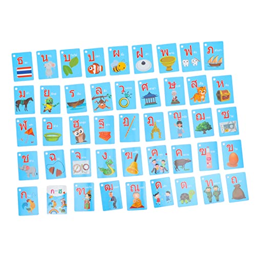 DIKACA Praktisches Lernkarten-Set 90-teilig Thailändisches Alphabet Lernkarten Für Kinder Im Vorschulalter Kindergartenlehrer DIKACA Praktisches Lernkarten-Set 90-teilig Thailändisches Alphabet Lernkarten Für Kinder Im Vorschulalter Kindergartenlehrer von DIKACA