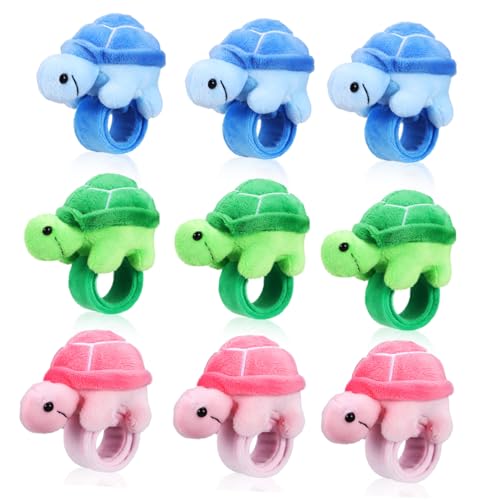 DIKACA 9Stücke Schnapparmbänder für Plüschige Schildkröten Designs Interaktive Schlagarmbänder Partygeschenk für Schulanfang für Jungen DIKACA 9Stücke Schnapparmbänder für Plüschige Schildkröten Designs Interaktive Schlagarmbänder Partygeschenk für Schulanfang für Jungen von DIKACA